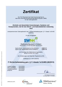 Zertifikat Iso 27001 Swnh 2024